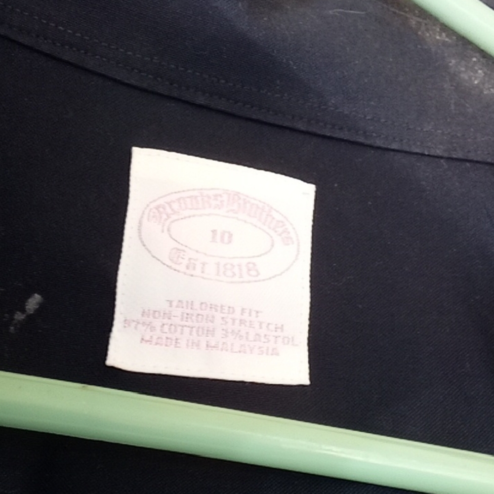 Brooks Brothers Navy Tailored Fit Shirt